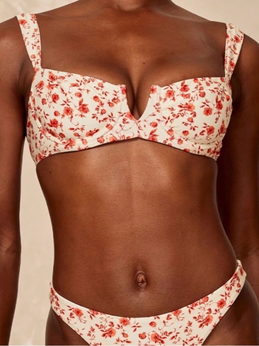 Monday Swimwear Cala Bikini top in sunrise floral
